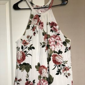 COPY - Cotton off white floral print shirt